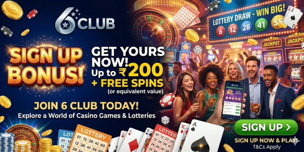 6 Club Game Sign Up Bonus